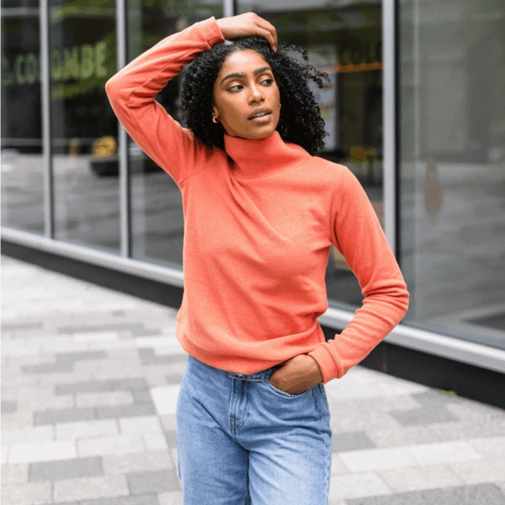 Dudley Stephens x For Now Terry Park Slope Turtleneck in Nantucket Sunrise